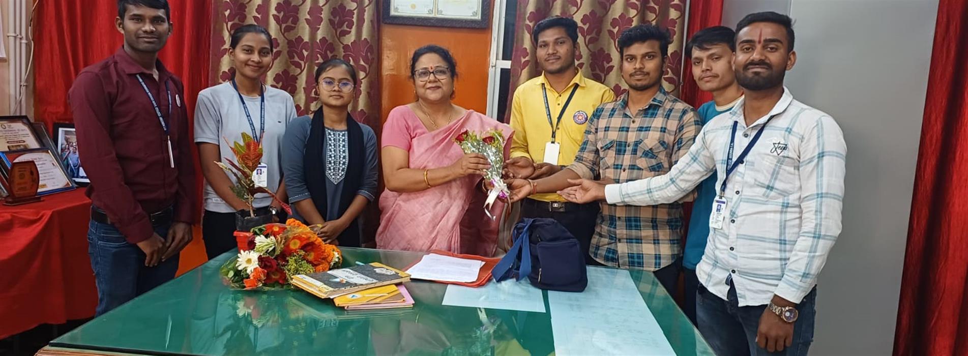 Shahid Durwasa Nishad Government College Arjunda District Balod, C.G. - Welcoming of new Principal